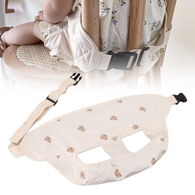 Adjustable Baby Safety Harness Strap, Soft Polyester Waist Belt for High Chairs Travel Dining Outdoor Home (Type 2)