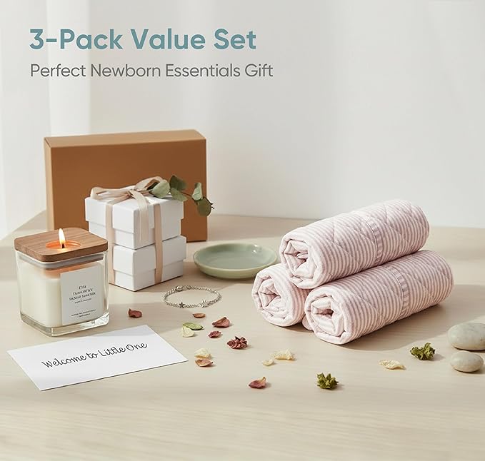 Spirich 3-Pack Reversible Changing Pad Liners, Waterproof & Wipeable Diaper Changing Mat, Thick Terry & 100% Cotton Knit, Portable Baby Changing Pad