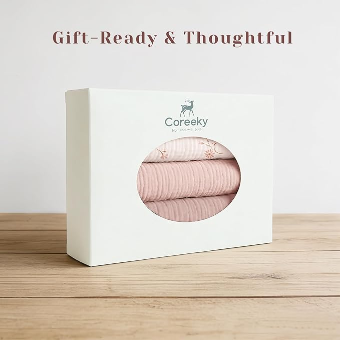 3 Pack Muslin Changing Pad Covers for Girl, Boy, 100% Soft Cotton Changing Table Cover, Breathable Baby Nursery Diaper Change Pad Fitted Sheets (Daisy Petal)