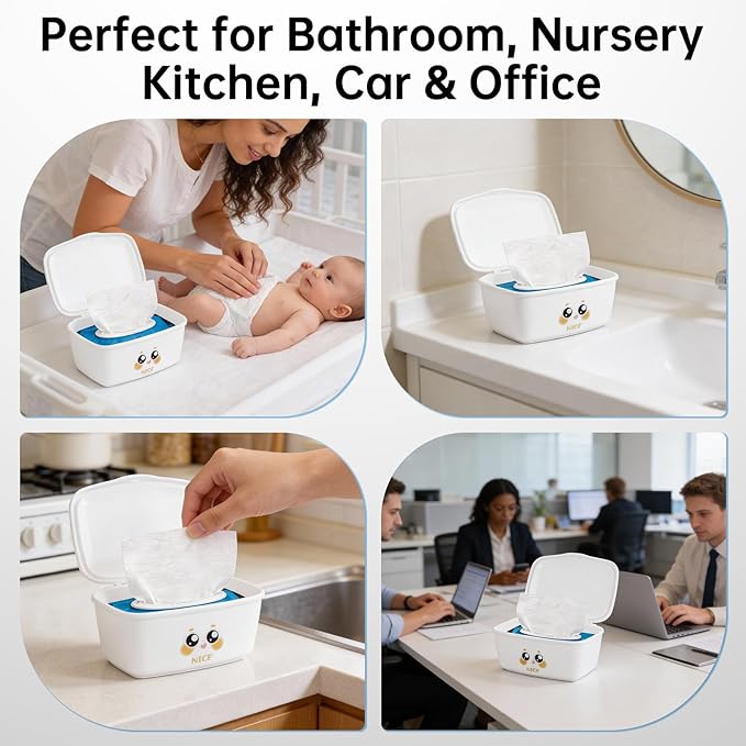Flushable Wipes Dispenser Compatible with Cottonelle, Bathroom Wipes Holder Flushable Wipes Container Toilet Paper Wipes Dispenser, Bathroom Organizer Fits for Cottonelle (Only Wipes Dispenser)