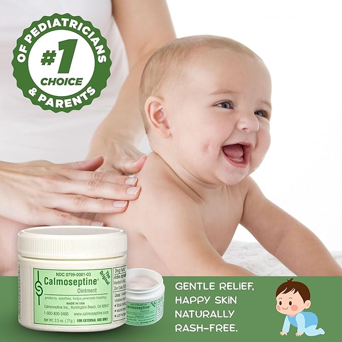Calmoseptine Ointment 2.5 Oz. Jar (Pack of 3) - Heat Rash Relief Ointment by Calmoseptine - Calmoseptines Healing Ointments for Itching & Diaper rash - Moisturizer Barrier Heat Rashes Cream for Adults