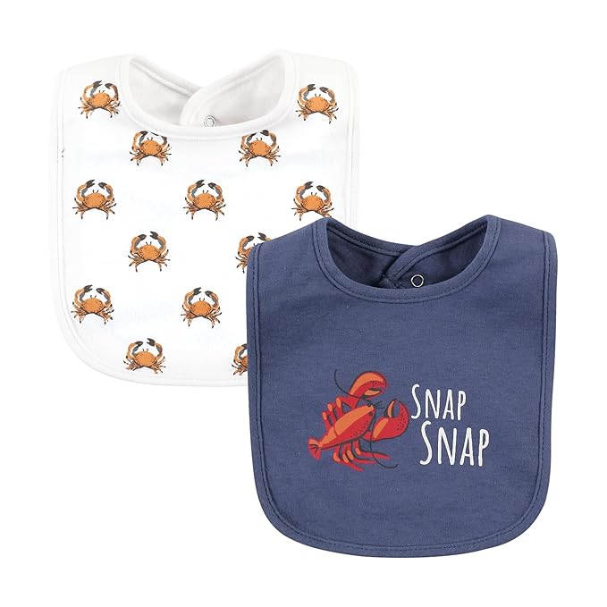 Hudson Baby Unisex Baby Cotton Bibs, Boy Whale Shark, One Size