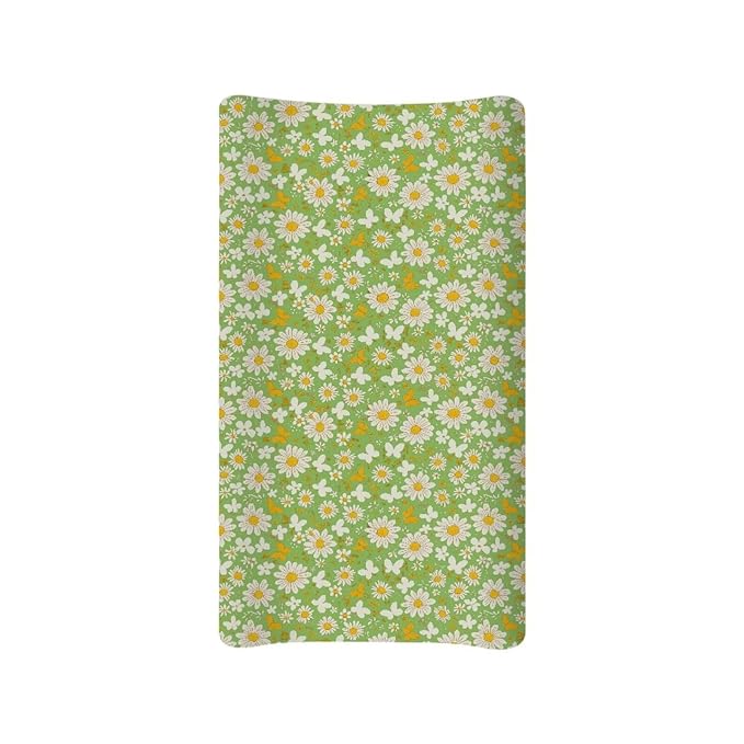 Daisy Changing Pad Cover for Baby Easy to Install Baby Diaper Change Table Pad Covers Washable Cradle Mattress Sheets for All Season Gift for Holiday
