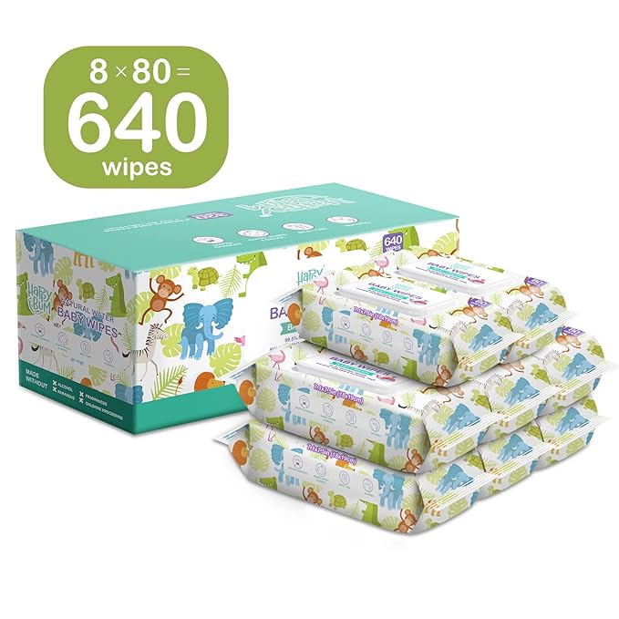 Baby Wipe Wet Wipes, Baby Wipes Unscented, 8 Packs, 640 Count