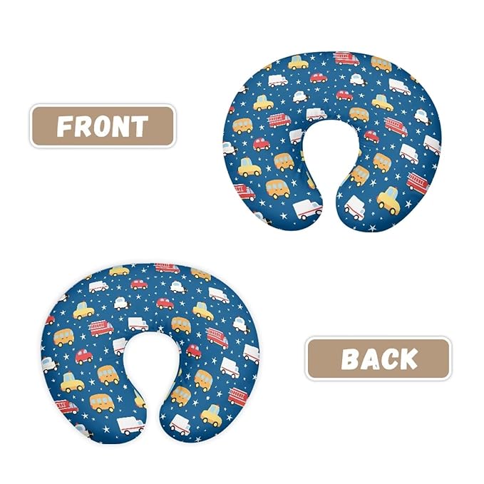 Cute Car Nursing Pillow Cover Lightweight Breathable Pillow Cover for Infant Snug, Stretchy Neutral Breastfeeding Pillow Cover