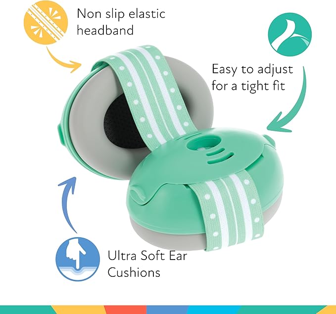Nuby Soft Sounds Noise-Canceling Earmuffs with Travel Case