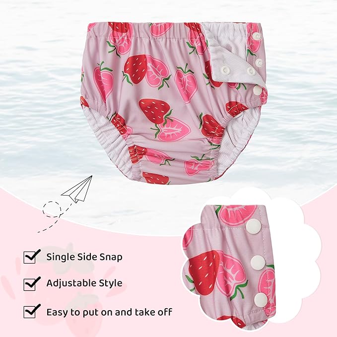 Durio Reusable Swim Diapers for Baby Toddler Newborn Washable Water Diapers for Swimming Beach Essentials