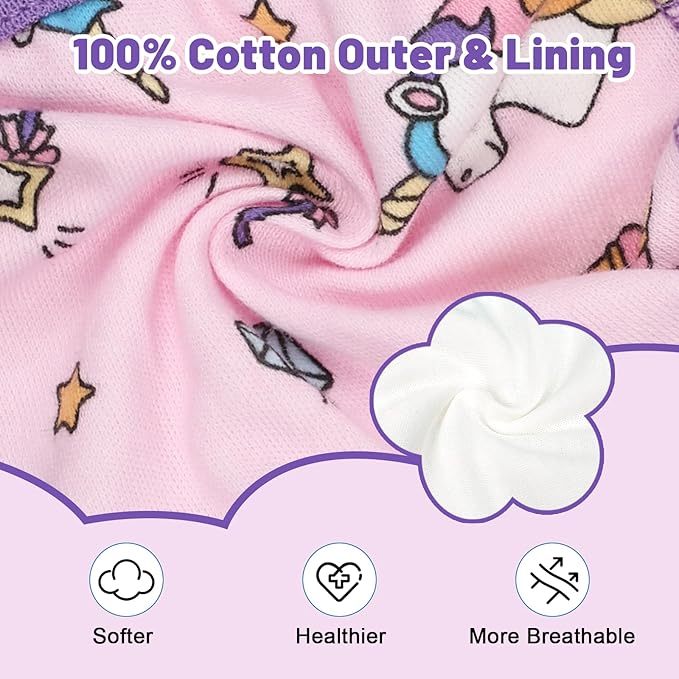 MooMoo Baby Cotton Potty Training Underwear 4 Packs Absorbent Training Pants for Girls and Boys 5T