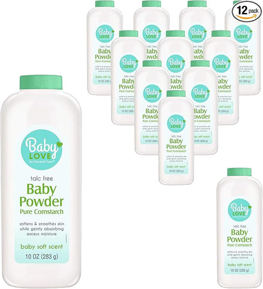 Baby Powder, Pure Cornstarch, 10-oz. (pack of 12)