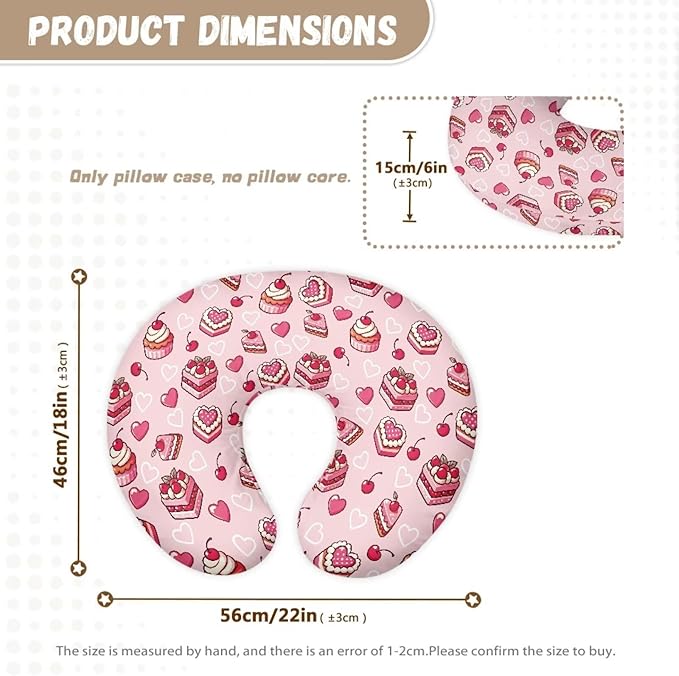 Pillow Covers，Pillowcase for Nursing Pillow and Positioner for Breastfeeding and Bottle Feeding，Propping Baby，Fits The Original Support for Breastfeeding Cute Cake