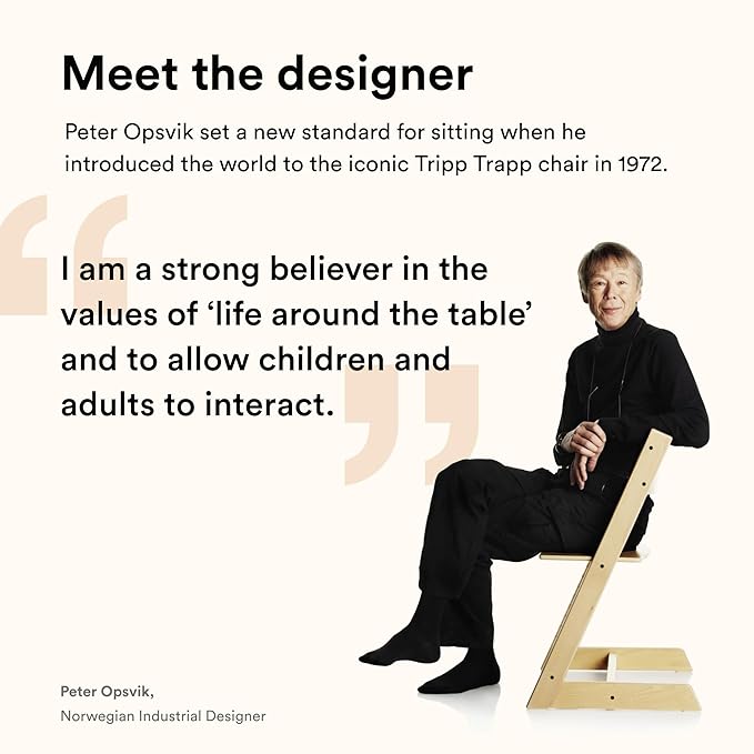 Tripp Trapp by Stokke Adjustable Wooden Storm Grey Baby High Chair (Chair Only)