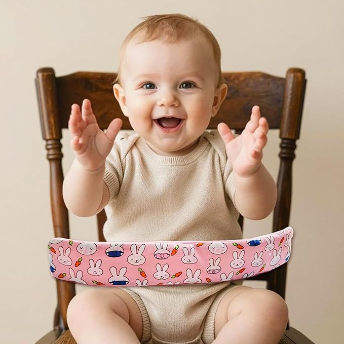 Universal High Chair Straps Replacement for Wooden High Chair -Safety Harness for Infant Toddler, Adjustable Baby Safety Strap, High Chair Accessories Compatible with Most Wooden High Chairs (Pink)