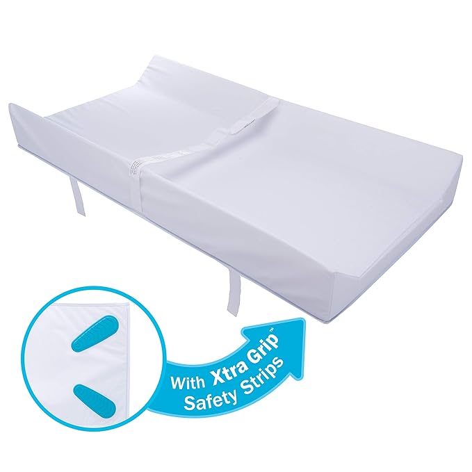 Munchkin® Secure Grip™ Contoured Baby Diaper Changing Pad for Dresser, Includes Cover, Waterproof Pad & Waterproof Changing Pad Liners, 3 Count