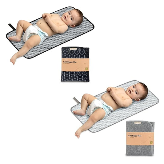 KeaBabies Portable Diaper Changing Pad - Waterproof Foldable Baby Changing Mat - Travel Diaper Change Mat - Lightweight Changing Pads for Baby - Baby Changer - Machine Washable