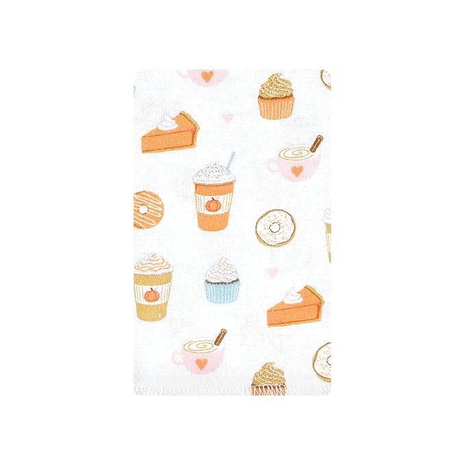 Hudson Baby Unisex Baby Cotton Flannel Burp Cloths, Pumpkin Spice, One Size