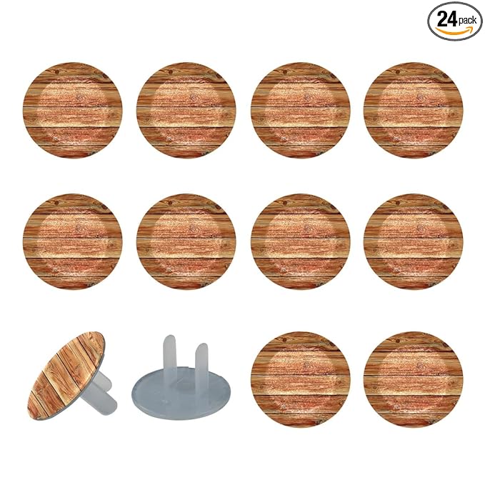 Pine Flooring Boards Texture (1) Outlet Covers for Electrical Power Baby Proofing Wall Socket Protector Child Proof Outlet Protector - Electrical Insulation