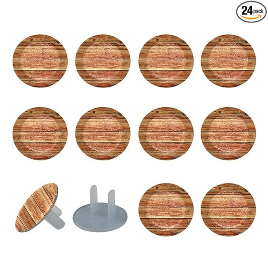 Pine Flooring Boards Texture (1) Outlet Covers for Electrical Power Baby Proofing Wall Socket Protector Child Proof Outlet Protector - Electrical Insulation