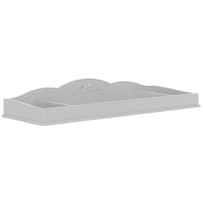 Evolur Aurora Change Tray I Lasting Quality I Intricate Ribbon Bow Scrollwork, Silver Mist