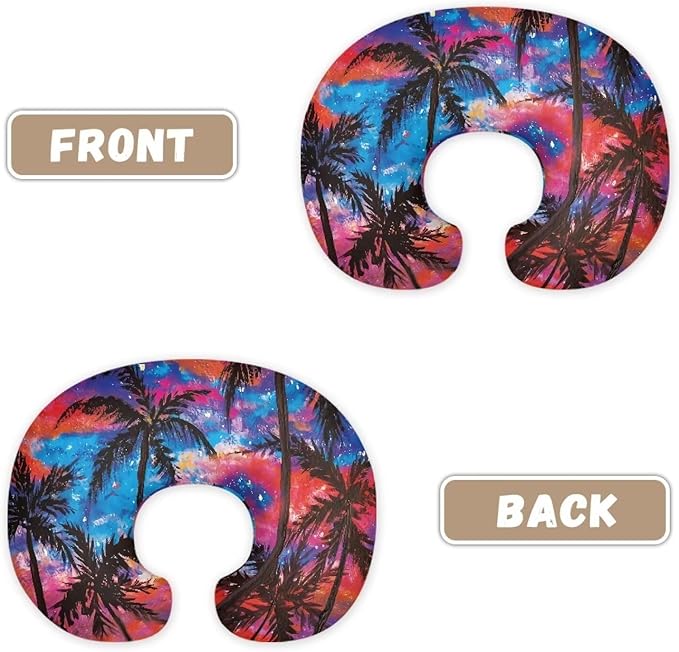 Coconut Tree Nursing Pillow Covers Breast Feeding Pillow Covers 1 Pack for Breastfeeding Pillow Soft and Cozy Fits Snug On Infant Breastfeeding Pillow Slipcover Cover Only