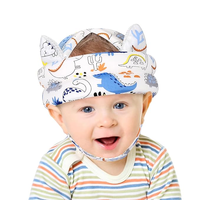 Accmor Baby Head Protector for Crawling Walking, Cute Baby Helmet No Bumps and Soft Cushion, Adjustable Infant Safety Cap, Breathable Protective Headguard Anti-Collision Toddler Helmets for 6m-24m Kid