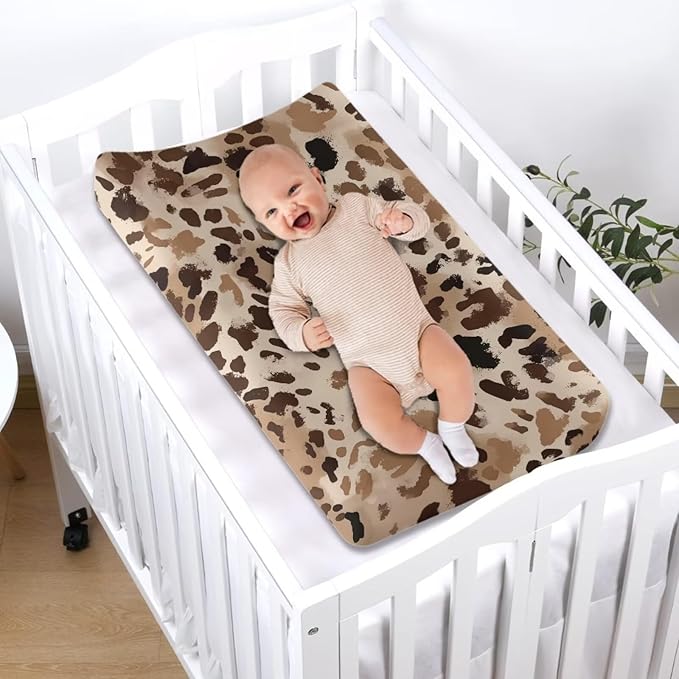 Leopard Print Changing Pad Cover for Baby Soft Baby Diaper Change Table Pad Covers Waterproof Changing Pads Liners for All Season Gift for Holiday