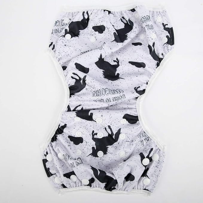 Baby Swim Diaper Nappy Pants Reusable Adjustable 0-2 Years Old Toddler Small (Small, Born to Be A)