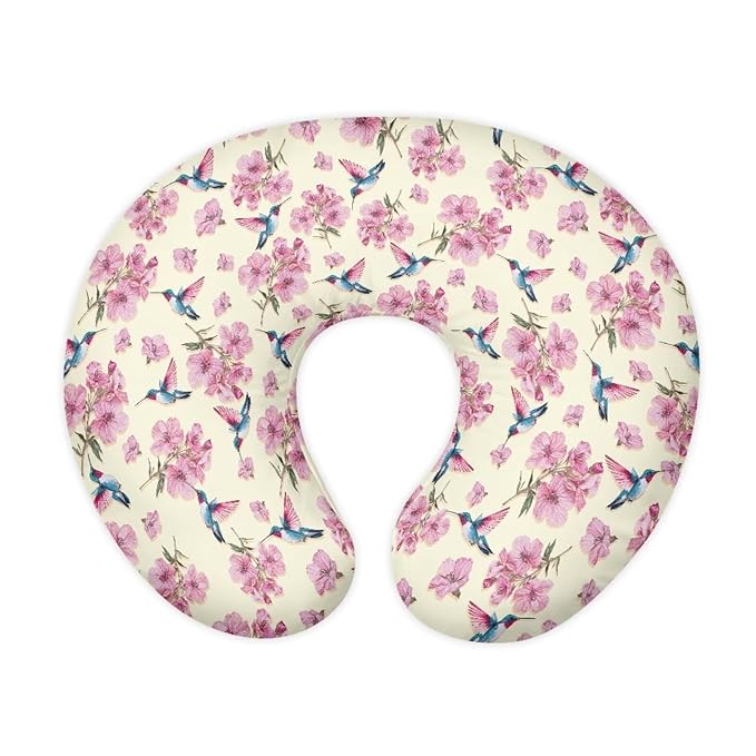 Nursing Pillow Cover for Baby Girl, Paw Print Breastfeeding Pillow Slipcover, Newborn Feeding Pillow Covers