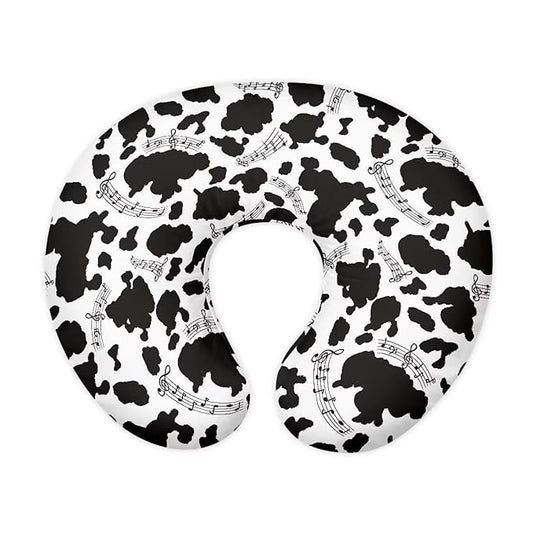 Nursing Pillow Cover with Hidden Zipper Cow Music Notes Soft for Moms/Baby Nursing Pillow Cover Stretchy Removable Cover for Breastfeeding Pillows
