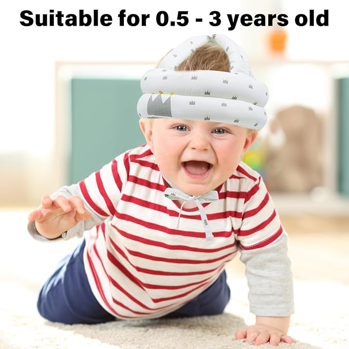 Baby Safety Helmet Baby Head Protector No Bumps for Running Walking Crawling, Safety Head Adjustable Protective Cap Headguard Hat