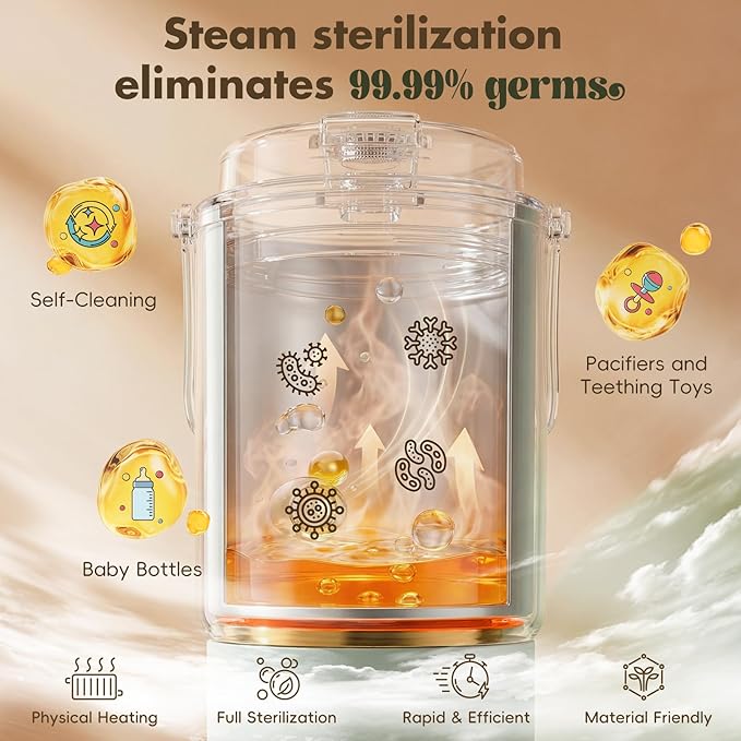 Portable Bottle Warmer with 120W Fast Heating, Portable Milk Warmer for On-the-Go Use, 18000mAh Rechargeable with Long Battery Life, 316 Stainless Steel Warmer for Breast Milk, Formula & Water