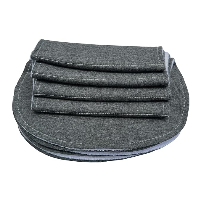 Baby Burp Cloths Baby Burp Set Curved Absorbent and Soft Valuable 4 Pack (Flecked Grey)