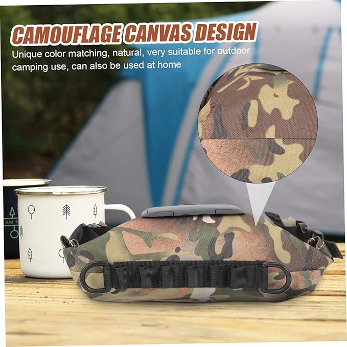 Camping Tissue Box Canvas Tissue Holder Portable Lightweight Wet Wipe Storage Bag Wear-Resistant Napkin Organizer for Outdoor Picnic Travel Diaper Bag 13.77X7.08X1.96In
