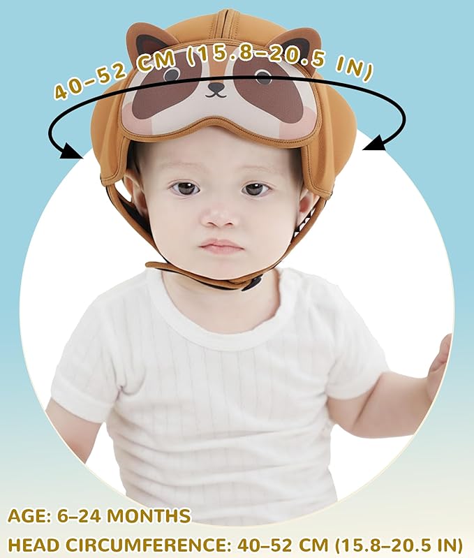 Baby Safety Helmet for Crawling Walking - Mambobaby Baby Helmet Adjustable Baby Head Protector Breathable Soft Infant Helmet Head Protection Helmets for Aged 6-24 Months, Ultra-Lightweight