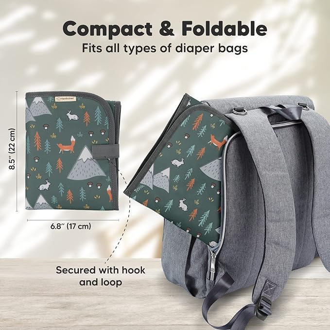 KeaBabies Portable Diaper Changing Pad and Waterproof Foldable Baby Changing Mat - Travel Diaper Change Mat - Diaper Changing Station - Lightweight Changing Pads - Changing Clutch - Baby Changer