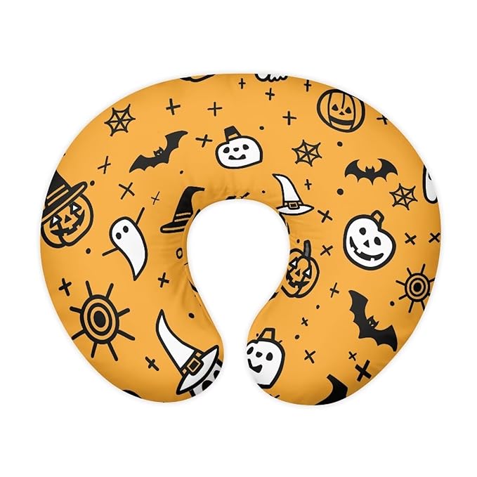 Cute Halloween Ghost Bat Pattern Nursing Pillowcase Nursing Pillow Cover Detachable Nursing Pillow Protective Cas Baby Feeding Easy to Use and Not Easy to Fade Halloween Decor