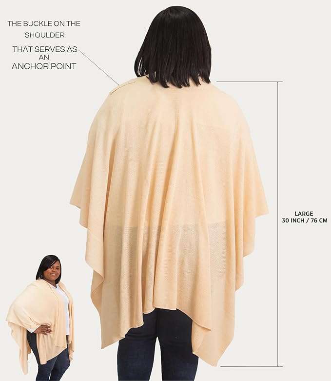 Set Premium Breast Feeding Covers for Women of All Body Types: Ultra Soft Stylish and Breathable Nursing Cover up for Breastfeeding + 4 Reusable Breast Pads for Nursing Comfort (Sand Dune)