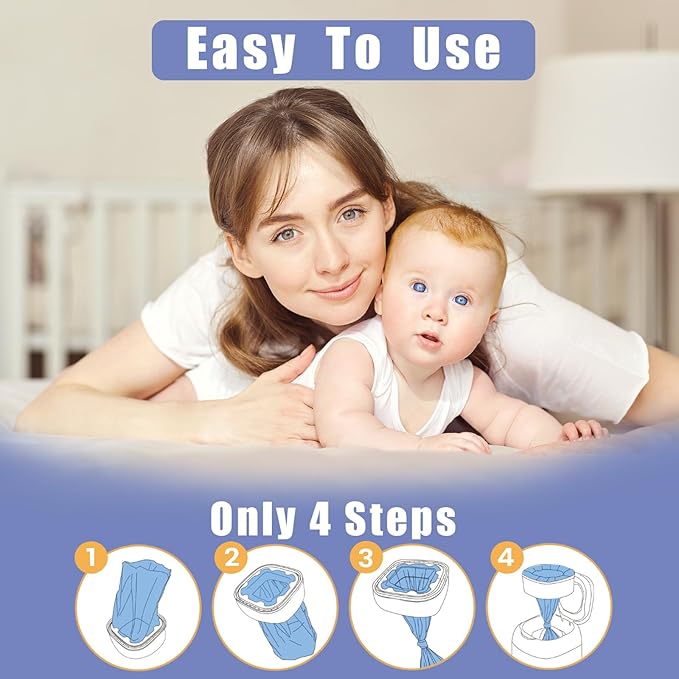Square Refills Disposal Bags Refill Compatible With For Diaper Gen.ie Compact, Select (Not Fit Classic Version Pails), Hold Up to 810 Newborn-Sized Diapers Per Refill (3 Pack)