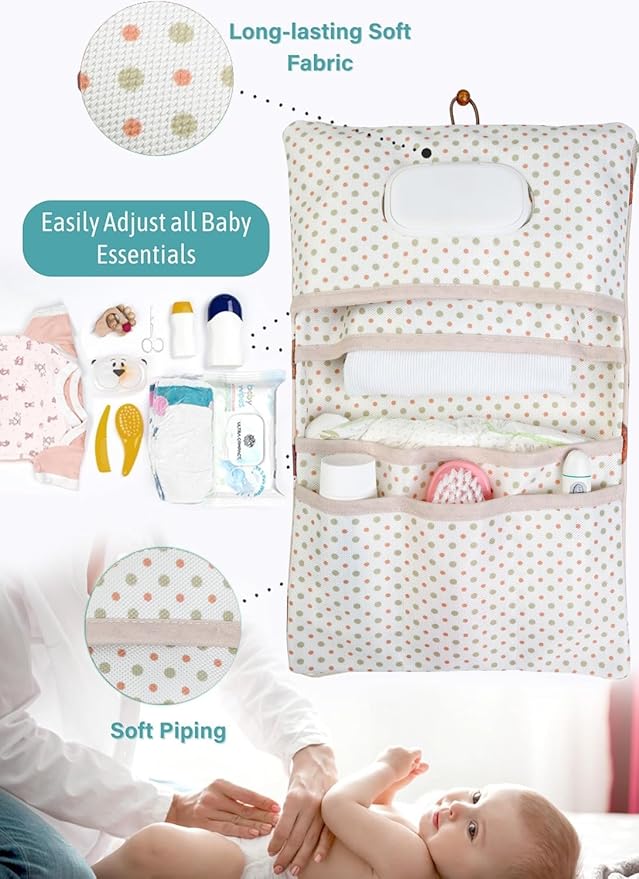 HAMUR Baby Diaper Bag Organizer – Compact & Foldable Stroller Pouch for Newborn Essentials | Travel-Friendly | Fits Boys & Girls (Urchin)
