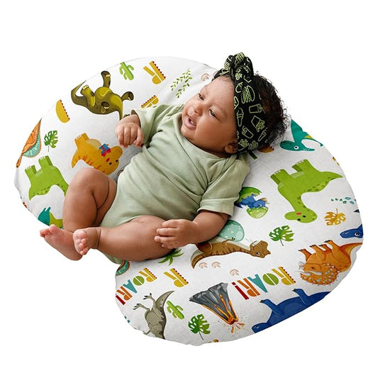 Dyoart Baby Nursing Pillow Cover,Personalized Name Comfortable Nursing Covers,Breastfeeding Pillow Slipcover for Bottle Feeding,Custom Gifts for Toddler Infant,Dinosaur(one Size)