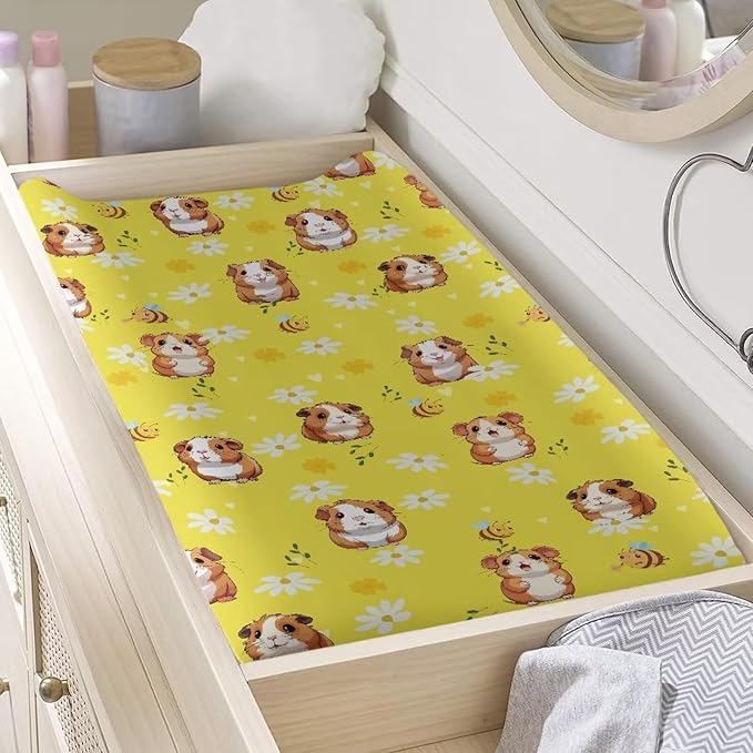 Hamster Paw Changing Pad Cover for Baby Bee Comfort Diaper Covers for Boys Soft Breathable Changing Pad Sheets Cover