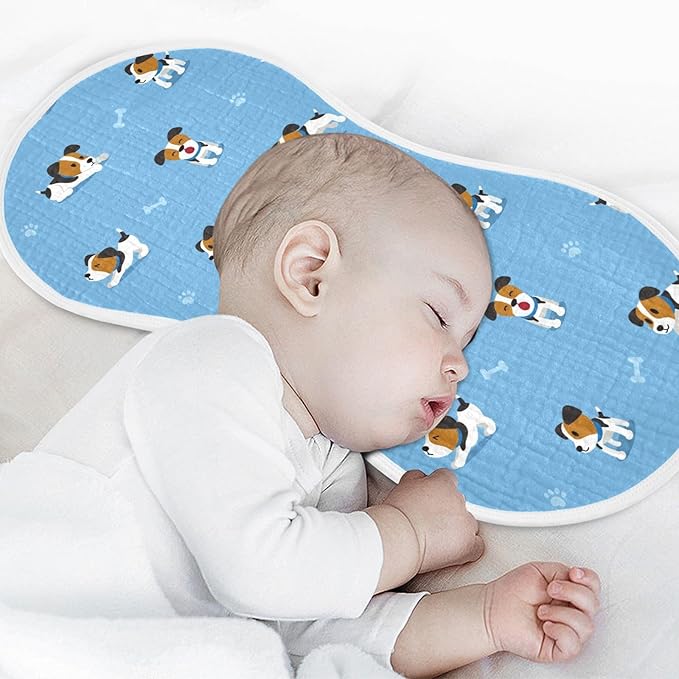 vvfelixl Burp Cloths Jack Russell Terrier Dog for Baby Boy Girls Baby Washcloths Burp Rags 1 Pack Blue