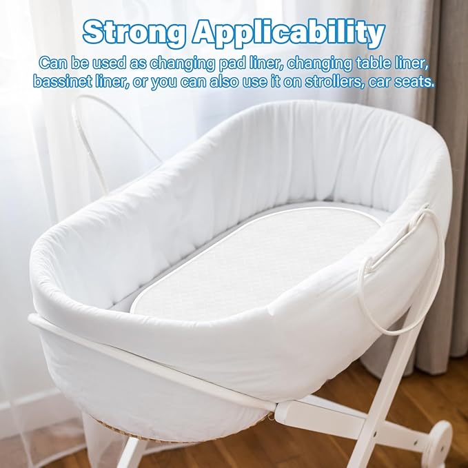 Baby Thicker Diaper Changing Quilted Pad Liner, Non-Slip 3 Pack Heavy Absorbency Reusable Incontinence Pads for Kids Changer Washable Underpads(YDLX)