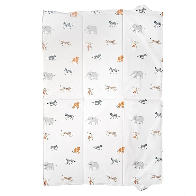 Clair de Lune Jungle Dream Foldable Changing Mat, Easy Clean Soft Water Resistant Travel Pad 60 x 34 cm