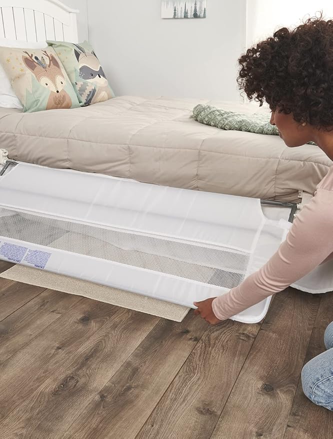 Regalo Swing Down Crib Rail, with Reinforced Anchor Safety System & Swing Down 54-Inch Extra Long Bed Rail Guard, with Reinforced Anchor Safety System