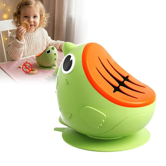 Silicone Baby Bowl,Spill Proof Snack Cups for Toddlers Detachable with Suction Cup Base and Safety lid, Non-BPA Food-Grade Silicone Safe Quality