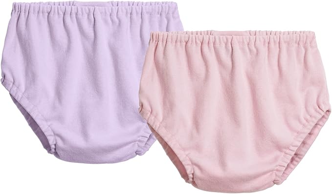 City Threads Cotton Diaper Covers for Girls and Boys 2-Pack, Made in USA Baby Bloomers, Wear Over Disposable and Cloth