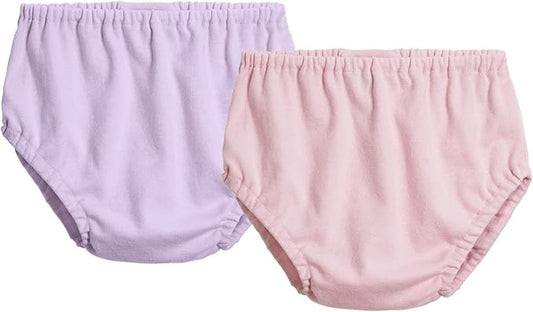 City Threads Cotton Diaper Covers for Girls and Boys 2-Pack, Made in USA Baby Bloomers, Wear Over Disposable and Cloth