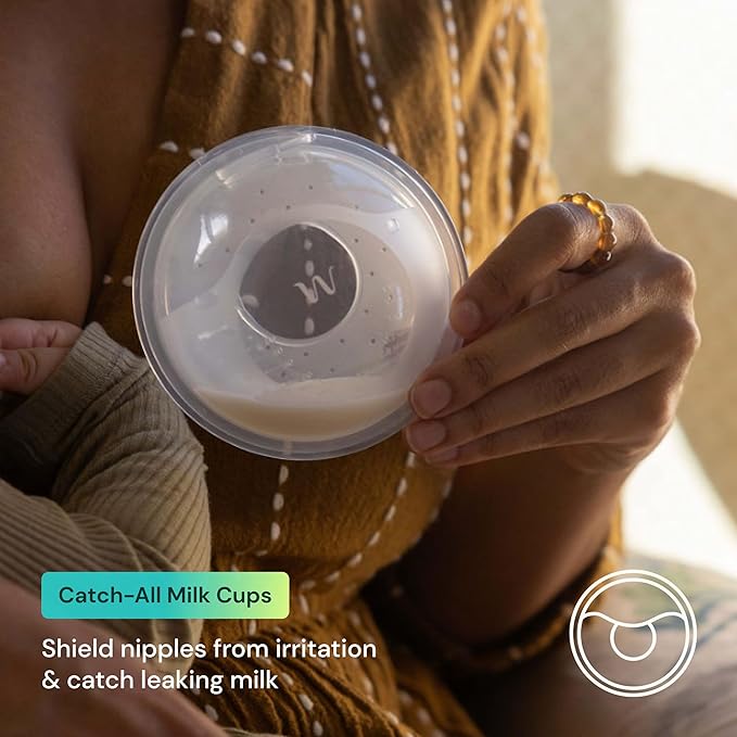 Willow - Breastfeeding Care Kit - Includes Catch- All Cups, Gel Nipple Pads, Resusable & Disposable Breast Pads - Free Feeding Course & Lacation Support - Breastfeeding Essentials for Postpartum