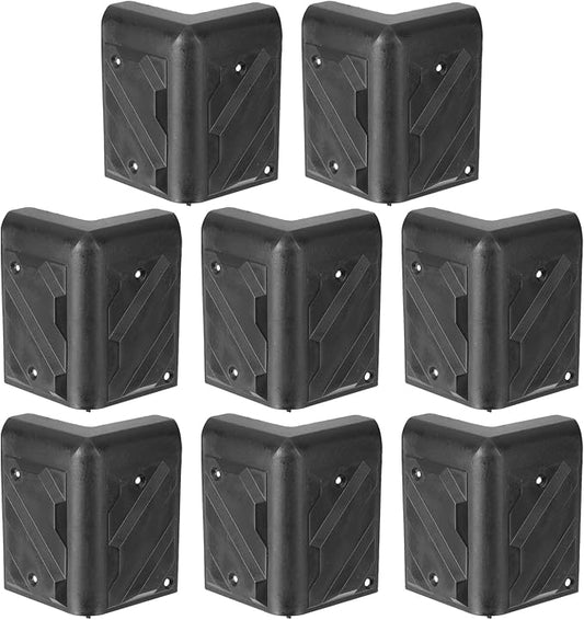 uxcell 8 Pcs 1.69" x 1.69" Speaker Corner Protectors, Plastic Right Angle Protector Thickening Speaker for Cabinet Guitar Amplifier Stage Speakers, Black