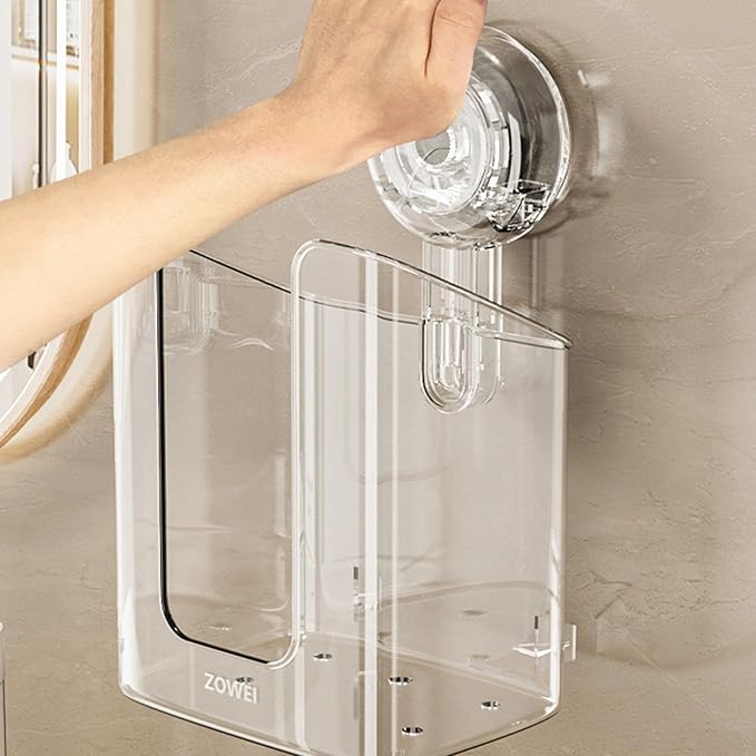 Wall Mounted Wet Wipes Dispenser for Bathroom and Kitchen, Clear PET Materials, Easy Installation with Suction Cup